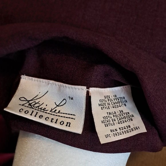 Kathie Lee Collection Burgundy Blazer Set  with Pants - Picture 5 of 8